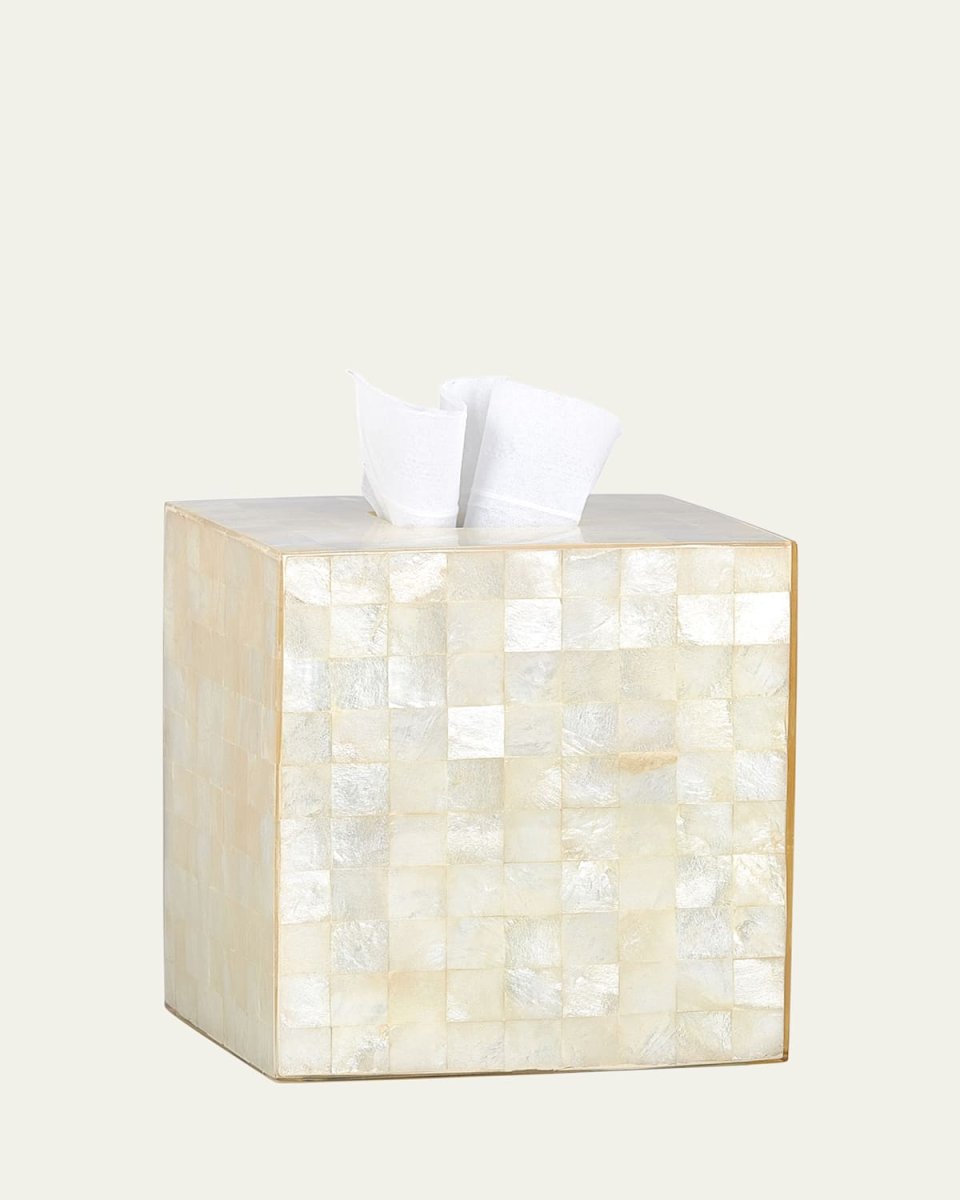 Capiz Ivory Tissue Box Cover
